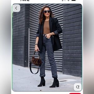 Sergio Rossi Black Ankle Boots with Gold Buckle size 7